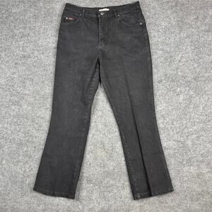 Lee Relaxed Bootcut Jeans Womens 14 L Black Denim Mid Rise Casual Classic